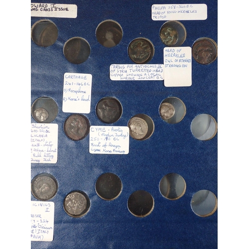 427 - An album containing mainly Roman coinage approx 70 plus with examples from: Republican 280-41BC, Imp... 