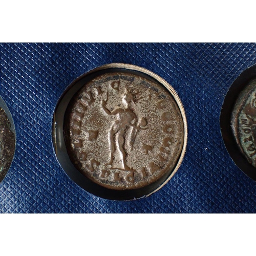 427 - An album containing mainly Roman coinage approx 70 plus with examples from: Republican 280-41BC, Imp... 