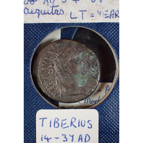 427 - An album containing mainly Roman coinage approx 70 plus with examples from: Republican 280-41BC, Imp... 