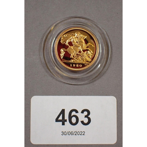 463 - Gold proof half sovereign designs: A Machin and B Pistrucci in Royal Mint presentation case and cert... 