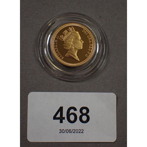 468 - A gold proof half sovereign 1994, Royal Mint Issue in presentation case with certificate - Condition... 