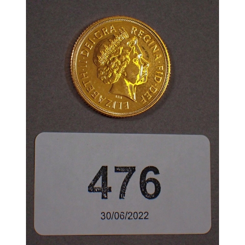 476 - A gold sovereign 2008 London Mint - Condition UNC