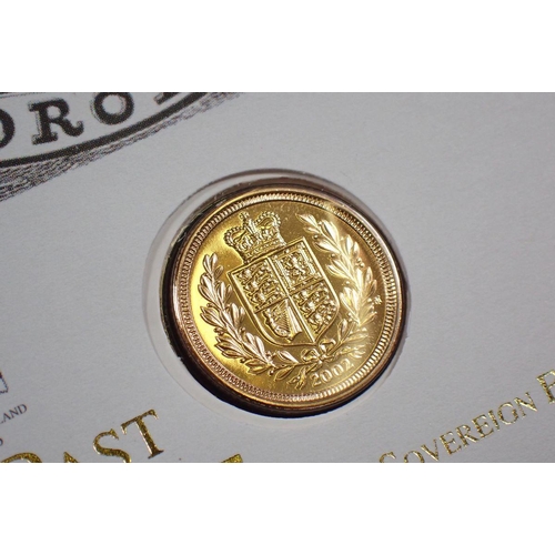 510 - A gold half sovereign from Westminster presentation First Day Cover, Great Britain's Heraldie Past -... 