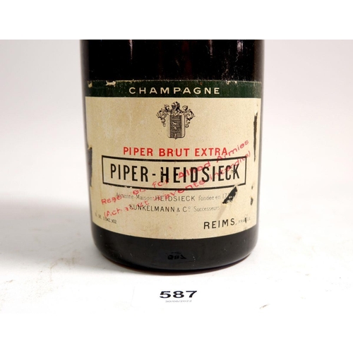 587 - A Piper Heidsieck champagne Army Issue