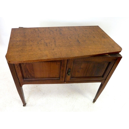 1046A - An Edwardian mahongay washstand with replacement top