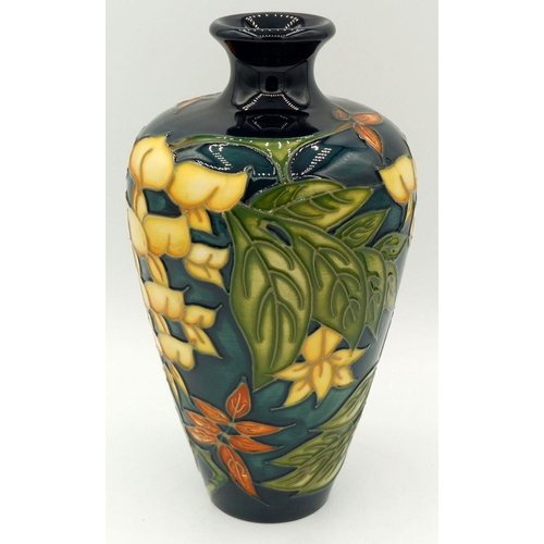 165 - A Moorcroft small vase Collectors Club wisteria pattern by Philip Gibson, 16cm