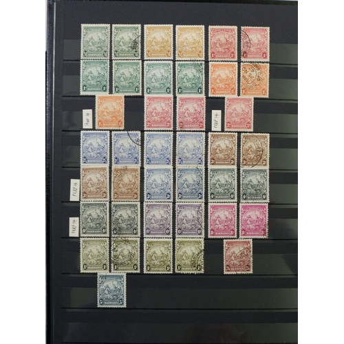 564 - Barbados: QV-QEII mint & used in 16 page black stock-book. Defin, commem, postage due with sets/part... 