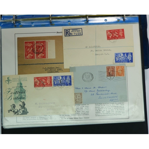 571 - GB: Black album of c 60 FDC from 1935-1965 incl phosphor 9th International Lifeboat Conference cover... 