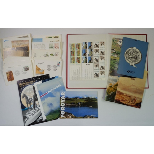 583 - Faroes: Mostly UMM in red stock-book & 5 year-books plus over 50 FDCs & 8 booklets with good run of ... 