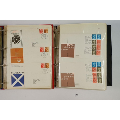 608 - GB: KGVI & QEII definitive FDC, 1937-93. Many purposed postmarked with typed addresses; regionals & ... 