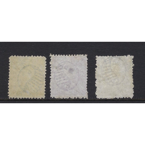 651 - Imperial China: Three Imperial small dragons, 1885-88, used - 3 Ca Mauve (SG11) and 5 Ca Olive-Yello... 