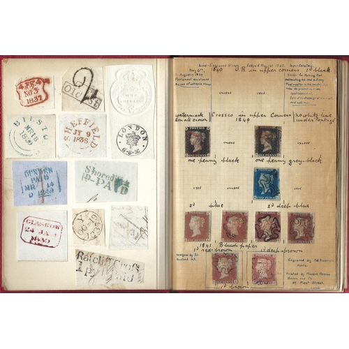 654 - GB: Small red, 26 page, SG 'Lilliput' album of mint & used QV/KEVII in issue date order (see afterno... 