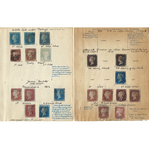 654 - GB: Small red, 26 page, SG 'Lilliput' album of mint & used QV/KEVII in issue date order (see afterno... 