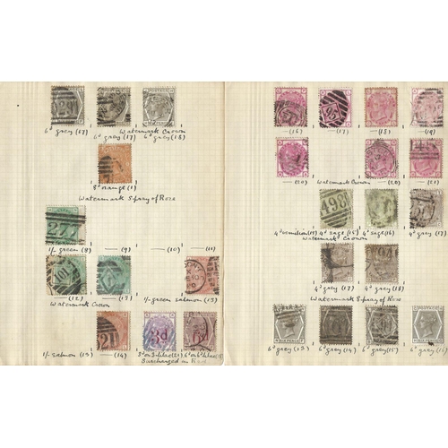 654 - GB: Small red, 26 page, SG 'Lilliput' album of mint & used QV/KEVII in issue date order (see afterno... 