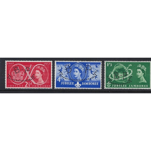 659 - GB: Unusual, scarce mint set of 1957 QEII World Scout Jubilee Jamboree 