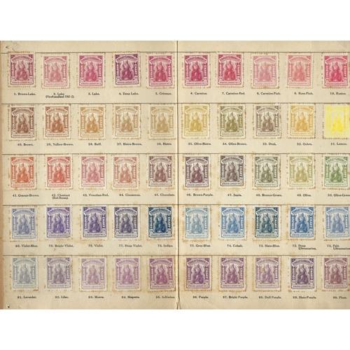 670 - GB: SG 'Colour Guide for Stamp Collectors' (Improved Edition) No 2077 from the early 1920s illustrat... 