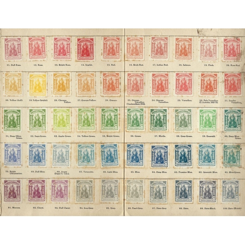 670 - GB: SG 'Colour Guide for Stamp Collectors' (Improved Edition) No 2077 from the early 1920s illustrat... 