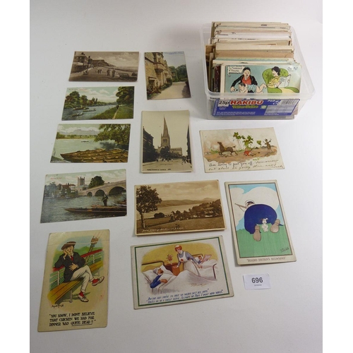 696 - A quantity of postcards mainly topographical