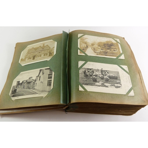 700 - An Edwardian postcard album with wide selection of topographical scenes (approx 400) plus another al... 