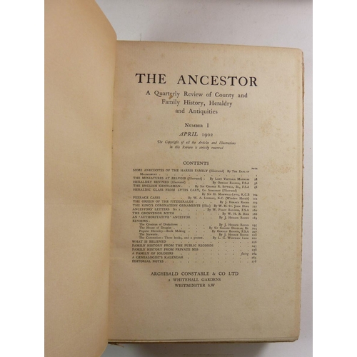 734 - Three copies of The Ancestor magazine circa 1902 plus two copies of The Antiquary magazine 1887