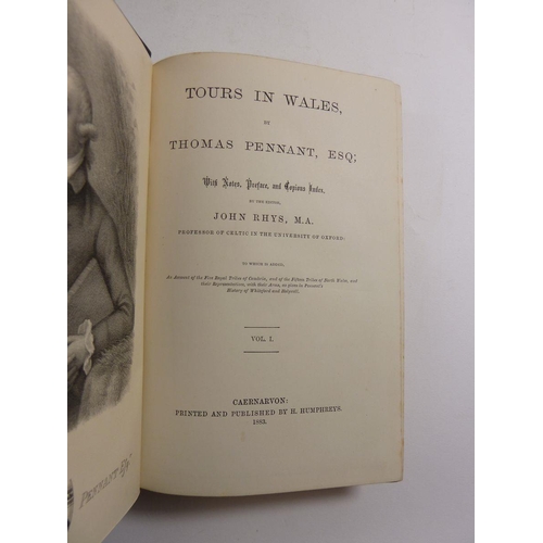 742 - Pennant's Tours of Wales in three volumes published by H Humphries 1883 - VGC