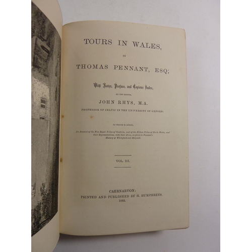 742 - Pennant's Tours of Wales in three volumes published by H Humphries 1883 - VGC