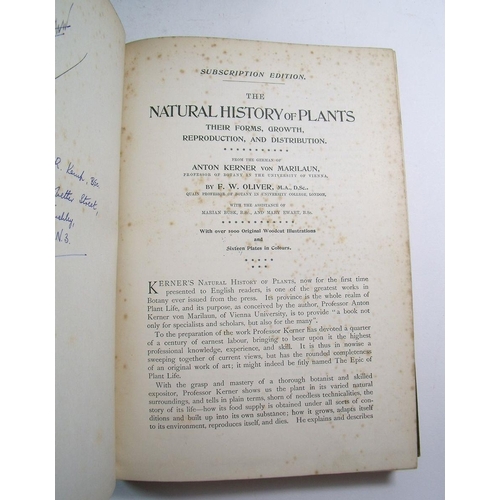 751 - Kerner and Oliver - The Natural History of Plants, their forms, growth reproduction and distribution... 