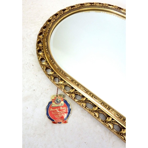 968 - A gilt arch topped mirror, 86 x 48 cm