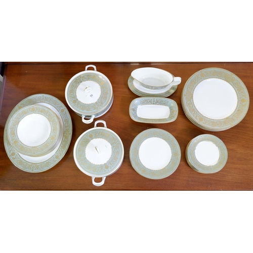 99 - A Royal Worcester 'Balmoral' dinner service comprising: six dinner plates, six breakfast plates, six... 