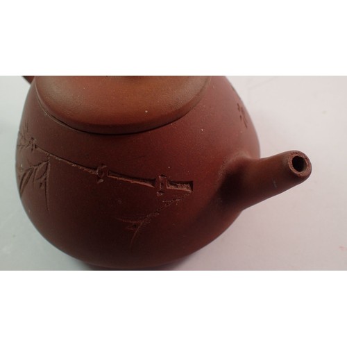 137 - A Japanese red stoneware teapot