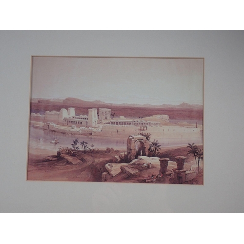 1110 - A pair of prints of North Africa ruins, 19 x 26cm