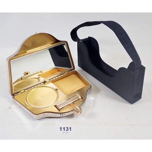 1131 - A Volupte handbag form evening vanity case or necessaire with compact, lipstick holder etc.