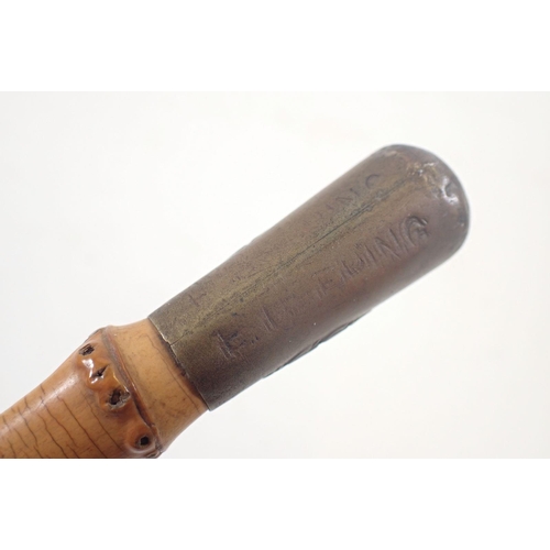 1187 - A George V bamboo swagger stick for the Royal Engineers, 70cm