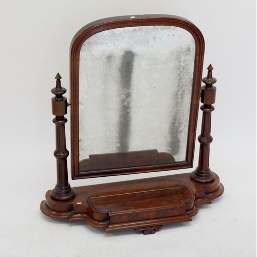 1240 - A Victorian mahogany swing toiletry mirror, 75cm wide