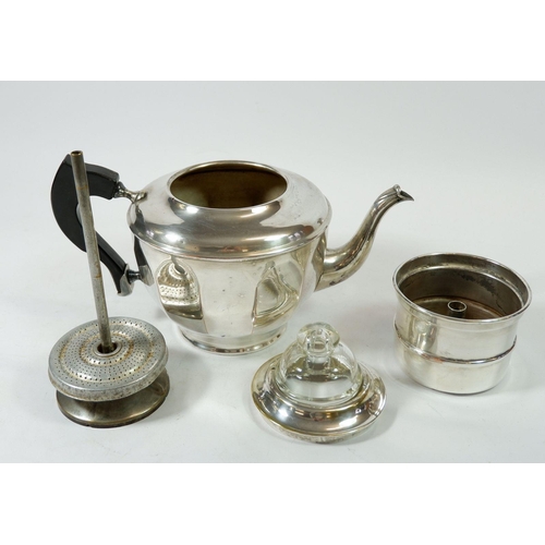 258 - A silver plated coffee percolator