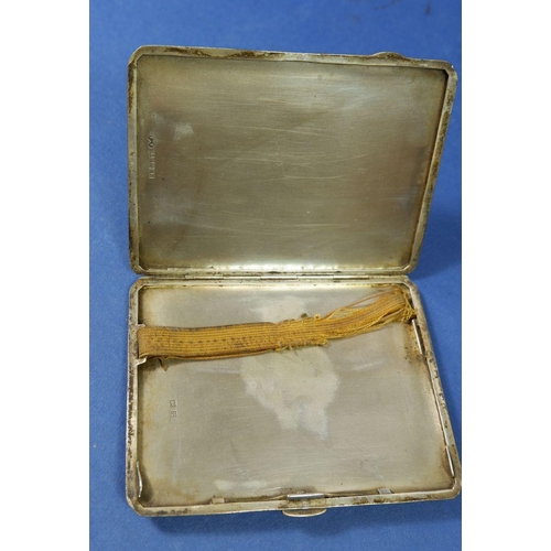 307 - A silver cigarette case 153g