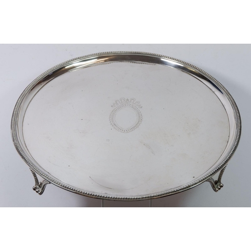 358 - A George III silver salver, London 1783, 1.25kg