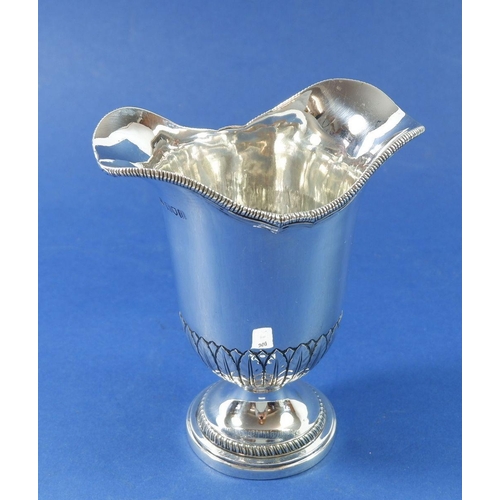 360 - A silver vase, London 1908 by D & J Welby, 260g