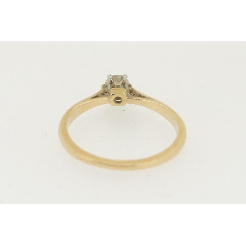 455 - An 18 carat gold solitaire diamond ring, size J