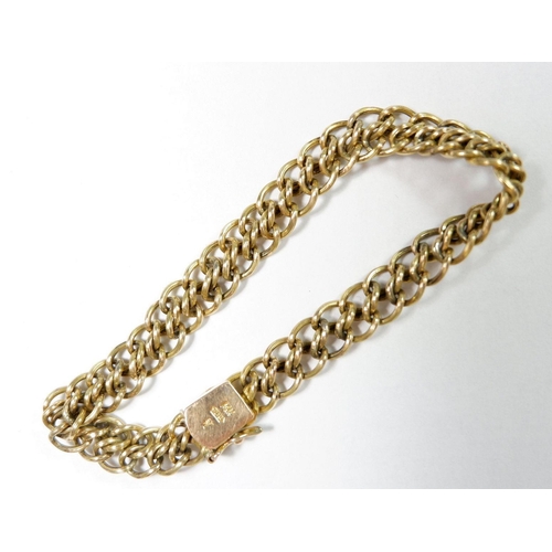 547A - A 14k gold fancy link bracelet 22.4g