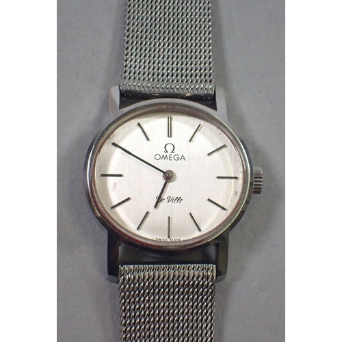 659 - An Omega ladies De Ville stainless steel wrist watch