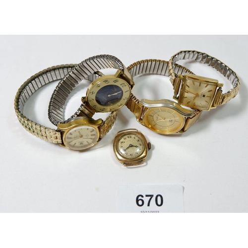 670 - Various ladies watches