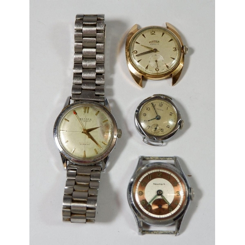 682 - Four mechanical watches including a gents Romer watch and a Bernex automatic watch