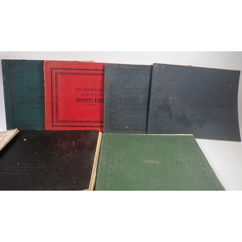 729 - A collection of fourteen various cricket scoring books dating back to the late 1880's - 1950's, of t... 