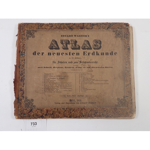 733 - Edward Wagner's Atlas der Neuesten Erdkunde, Mainz 1853