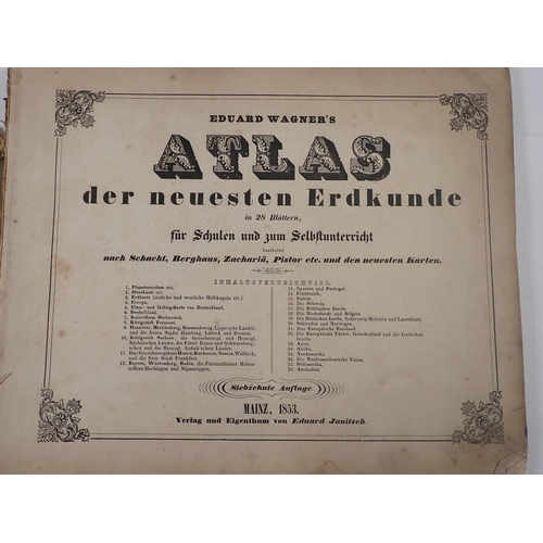 733 - Edward Wagner's Atlas der Neuesten Erdkunde, Mainz 1853