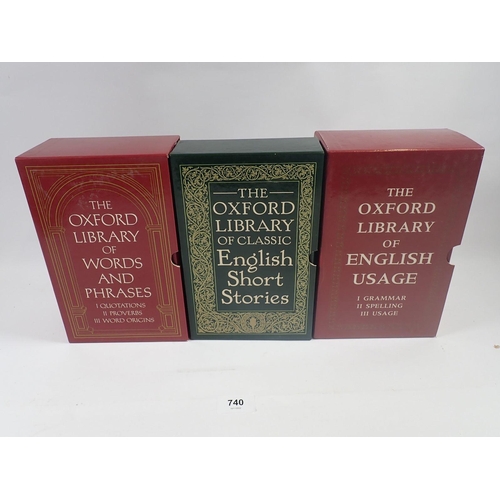 740 - A Folio Edition of Lord of the Rings and three boxed Oxford Library literary books