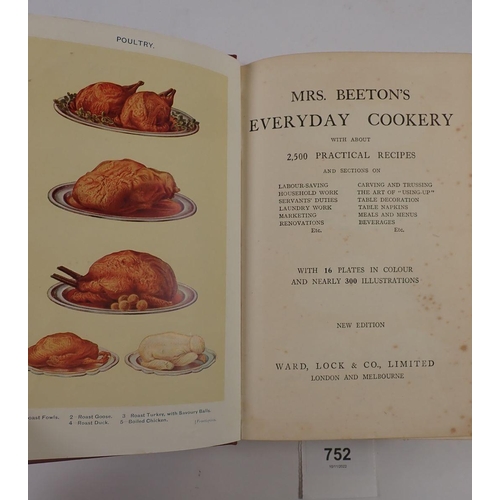 752 - Mrs Beeton's Everday Cookery, New Edition