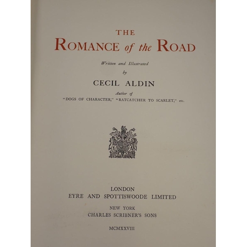 775 - The Romance of The Road written and illustrated by Cecil Aldin, tipped in colour plates, published b... 