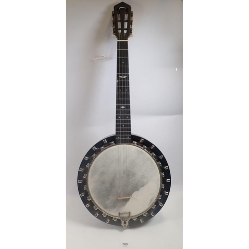 789 - A 'Perfect' banjolele by Barnes & Mullins , 76cm long